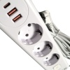 Удлинитель с заземлением 3 м, 3 розетки, 2 USB порта, Type C, "MAXIMUM" MX 12486 (2585) оптом
