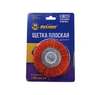 щетка для дрели нейлоновая 100 мм, 4", плоская,"maximum" mx 18242 оптом